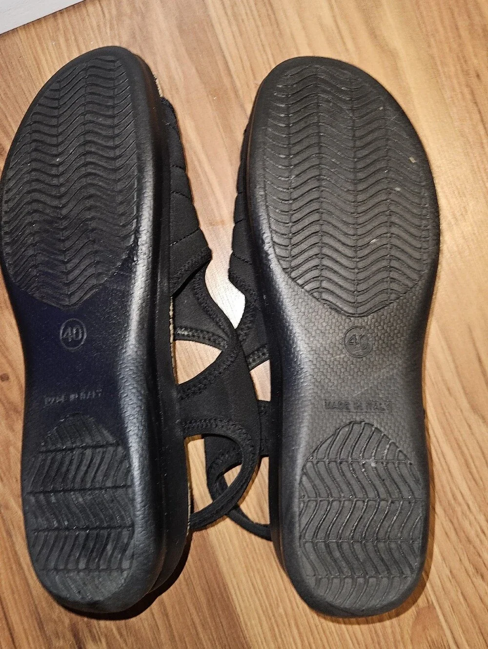 Flexus by Spring Step Nyaman Black Comfort Slingback Sandals Made In Italy